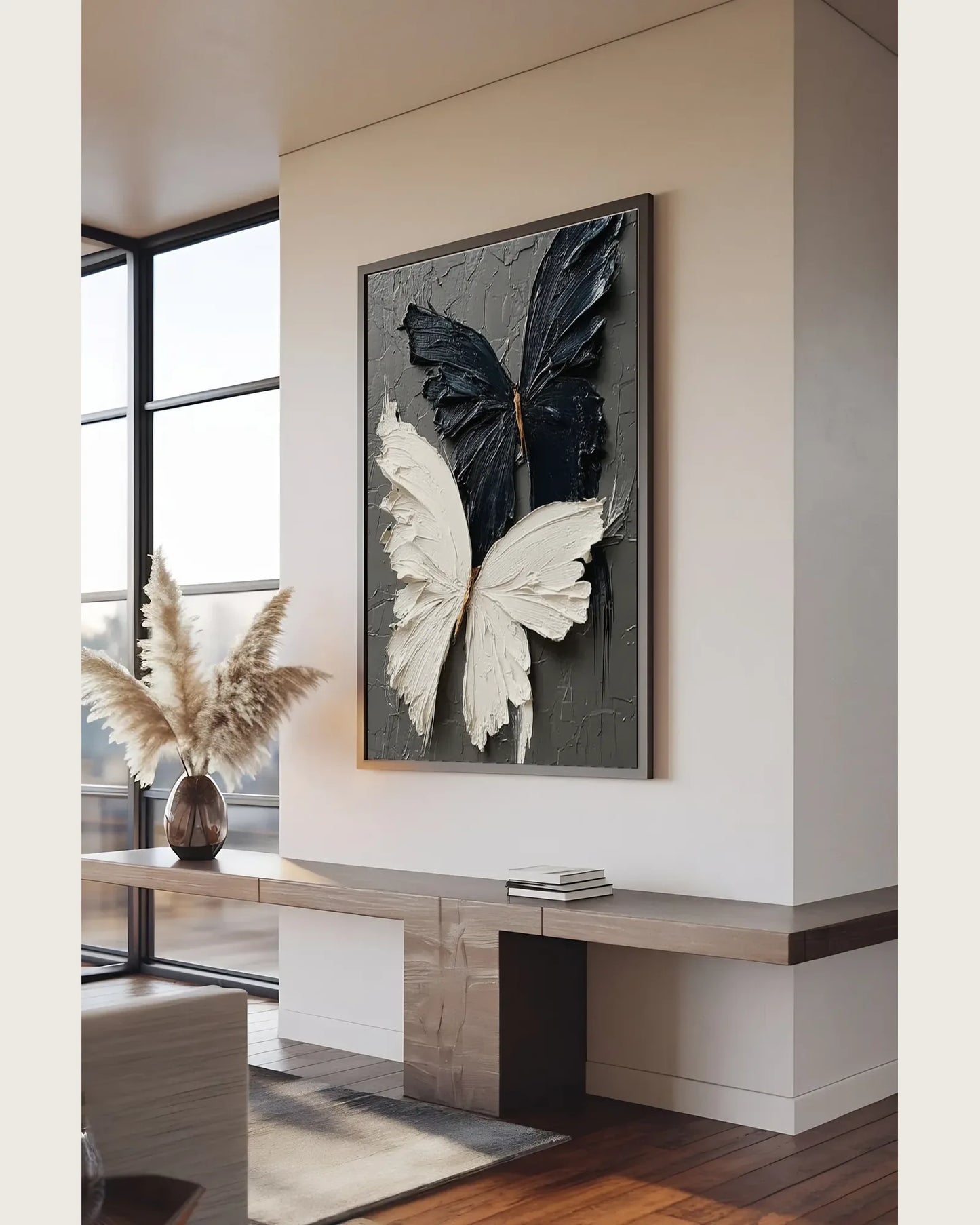 Black And White Butterfly Painting No.105