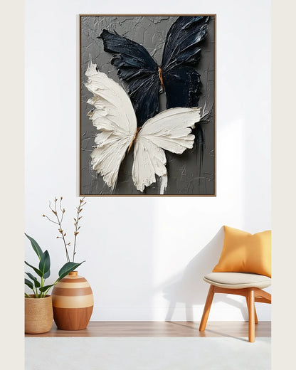 Black And White Butterfly Painting No.105