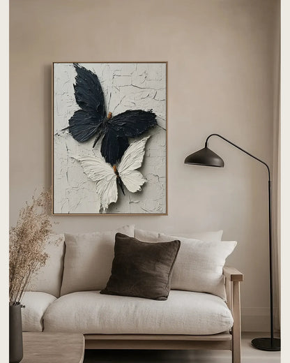Black And White Butterfly Texture Artwork No.108