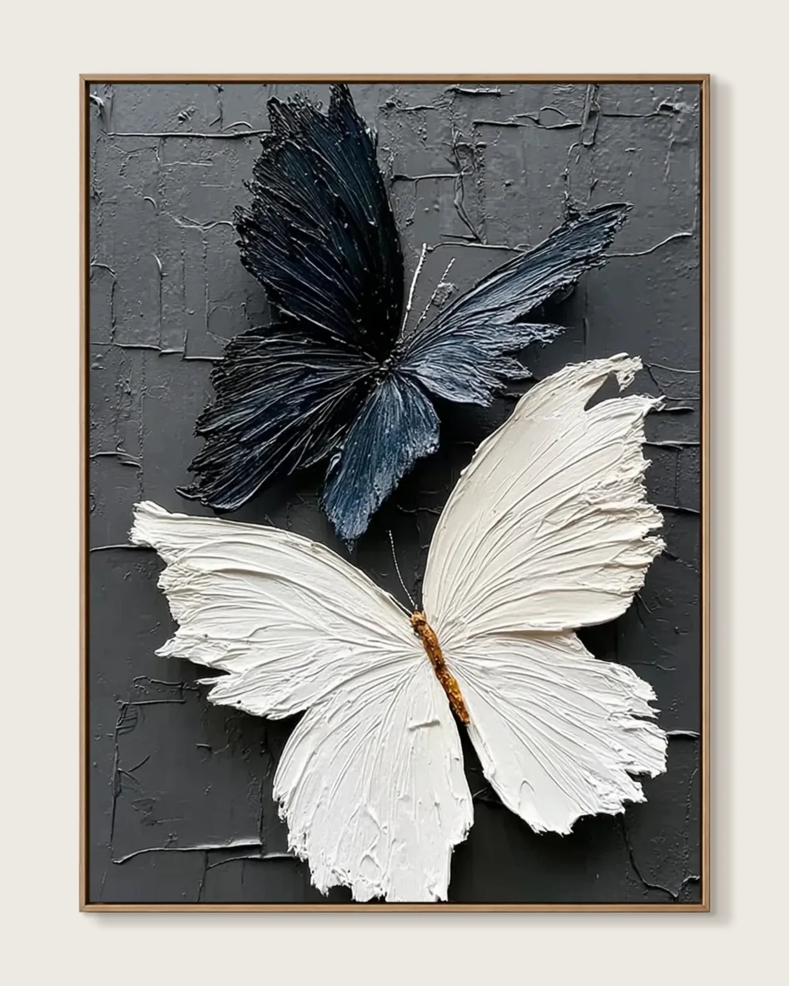 Black And White Butterfly Texture Wall Decor No.109