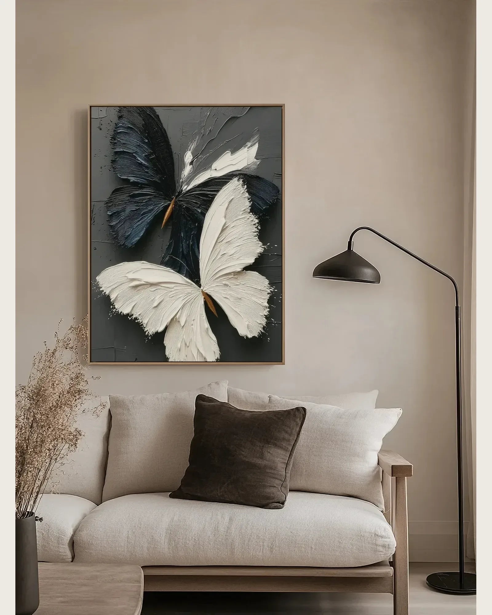 Black And White Butterfly Wall Art No.100