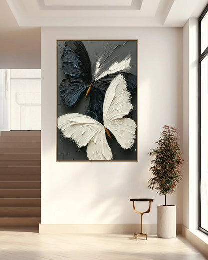 Black And White Butterfly Wall Art No.100