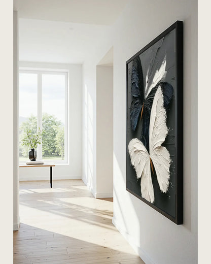 Black And White Butterfly Wall Art No.100