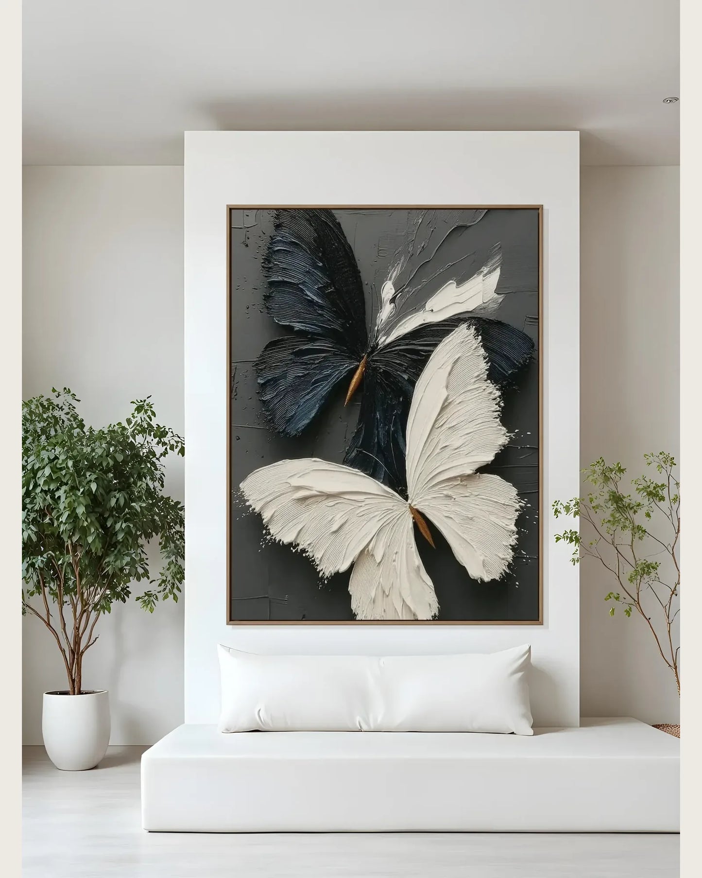 Black And White Butterfly Wall Art No.100