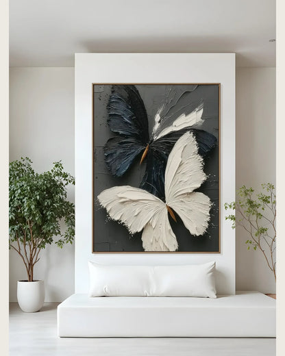 Black And White Butterfly Wall Art No.100