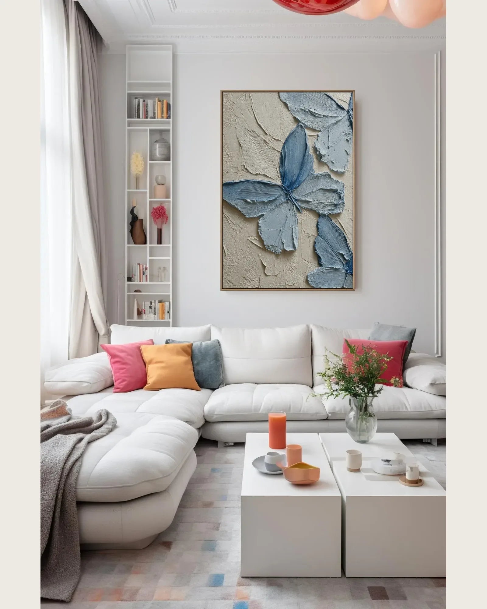 Blue Butterfly Canvas Art No.131