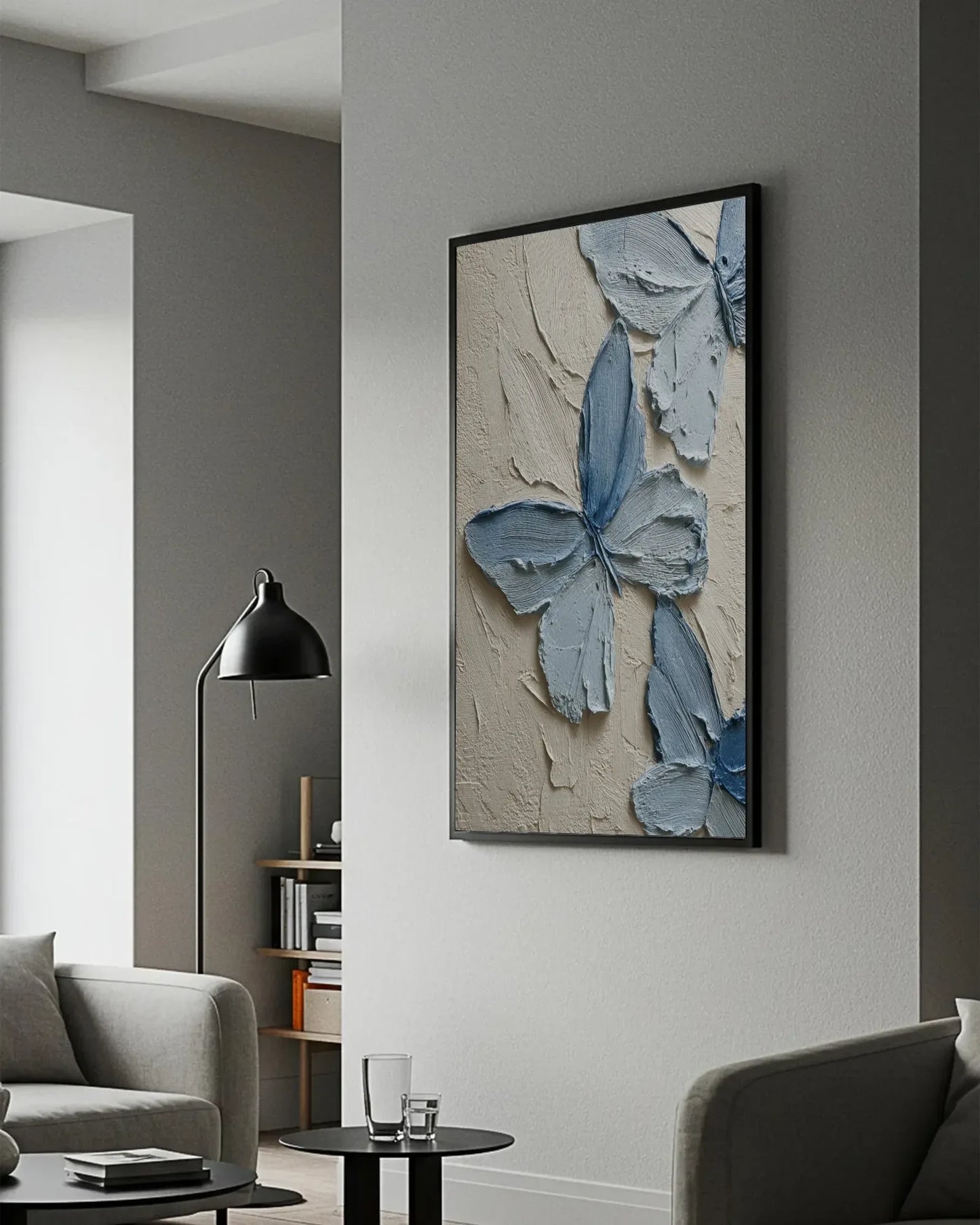 Blue Butterfly Canvas Art No.131