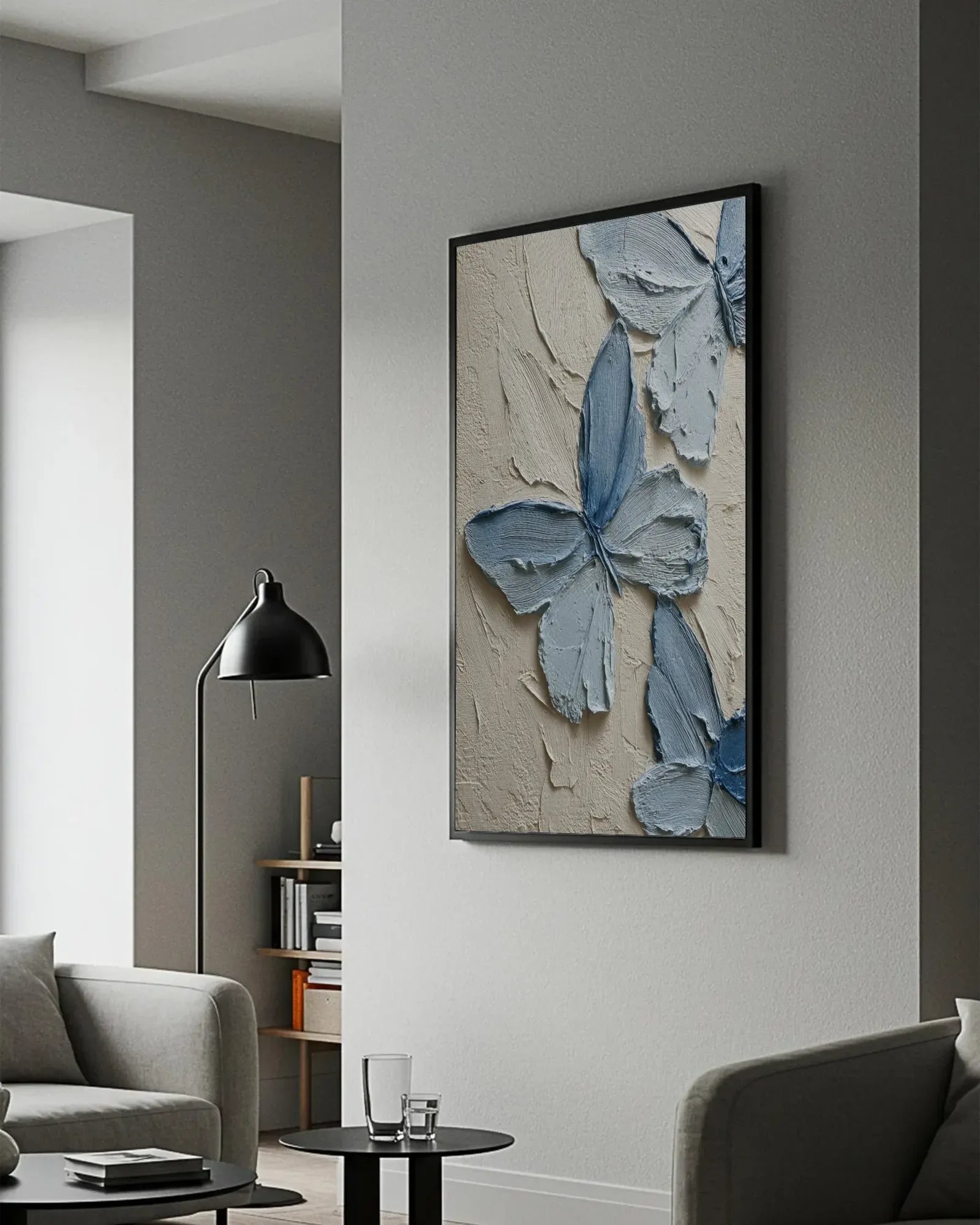 Blue Butterfly Canvas Art No.131