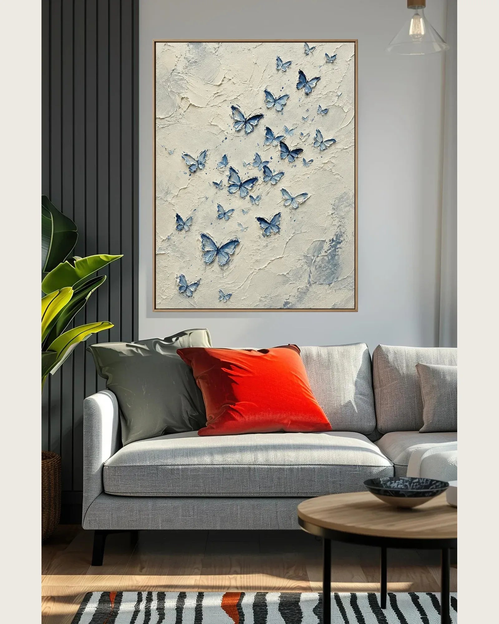 Blue Butterfly Canvas Painting No.134