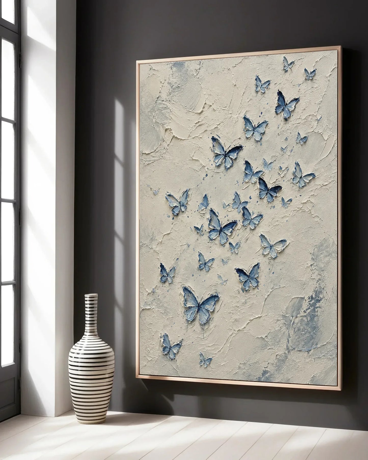 Blue Butterfly Canvas Painting No.134