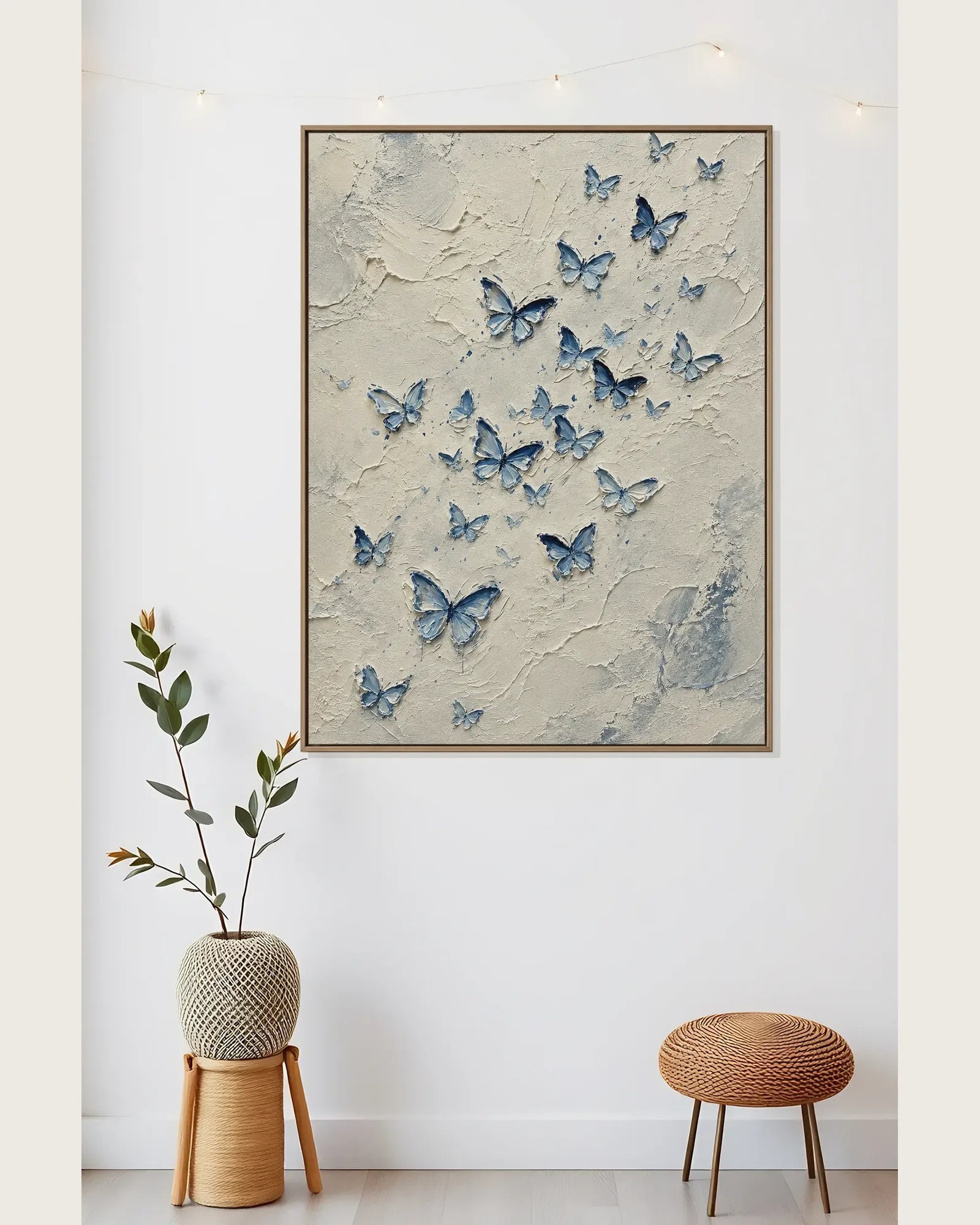 Blue Butterfly Canvas Painting No.134