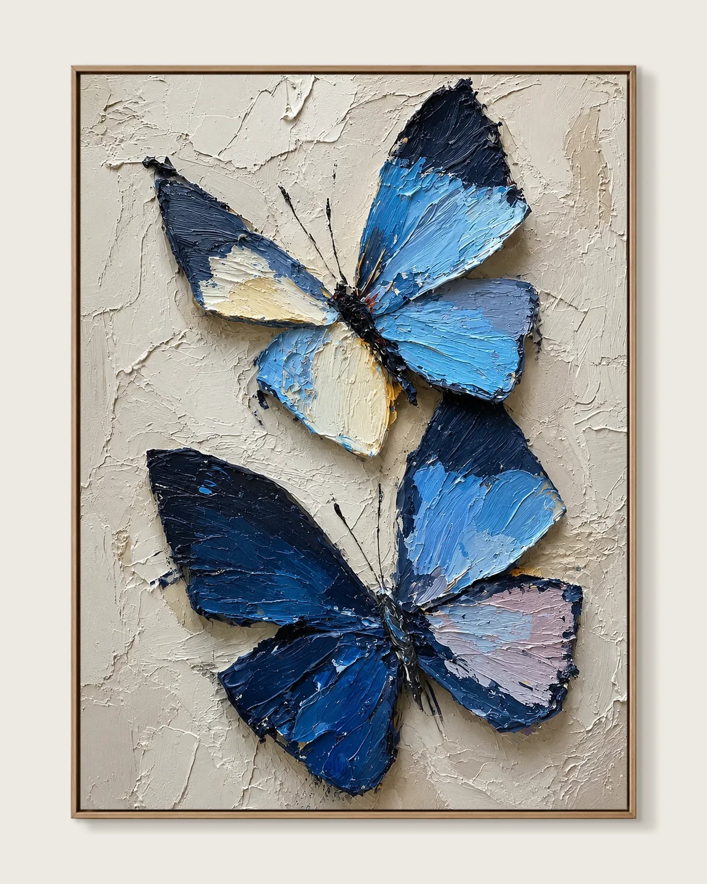 Blue Butterfly Texture Canvas Art No.137