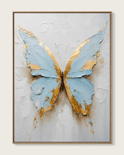 Blue Butterfly Texture Wall Decor No.139