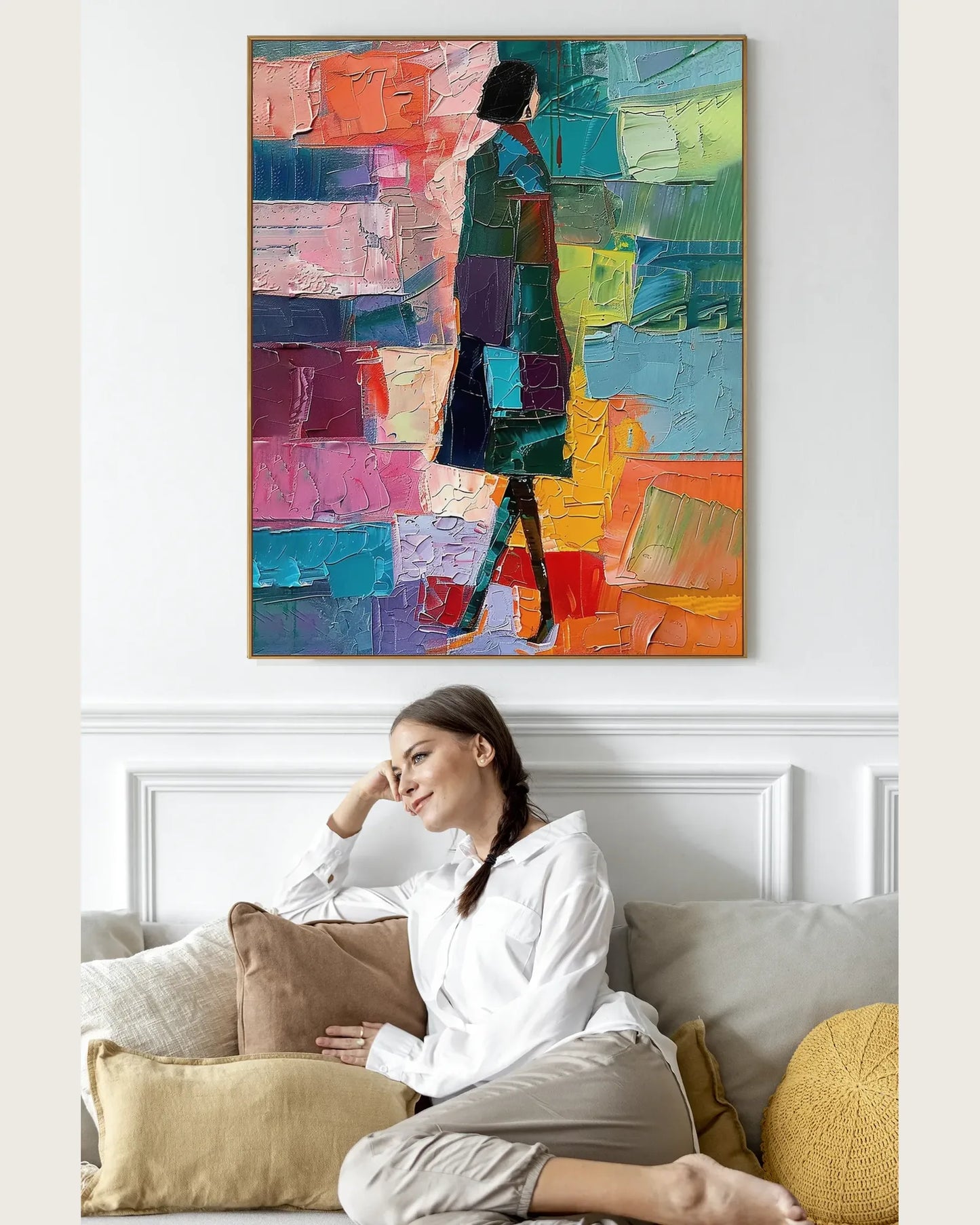 Colorful Art On Canvas for Luxury Interiors No.075
