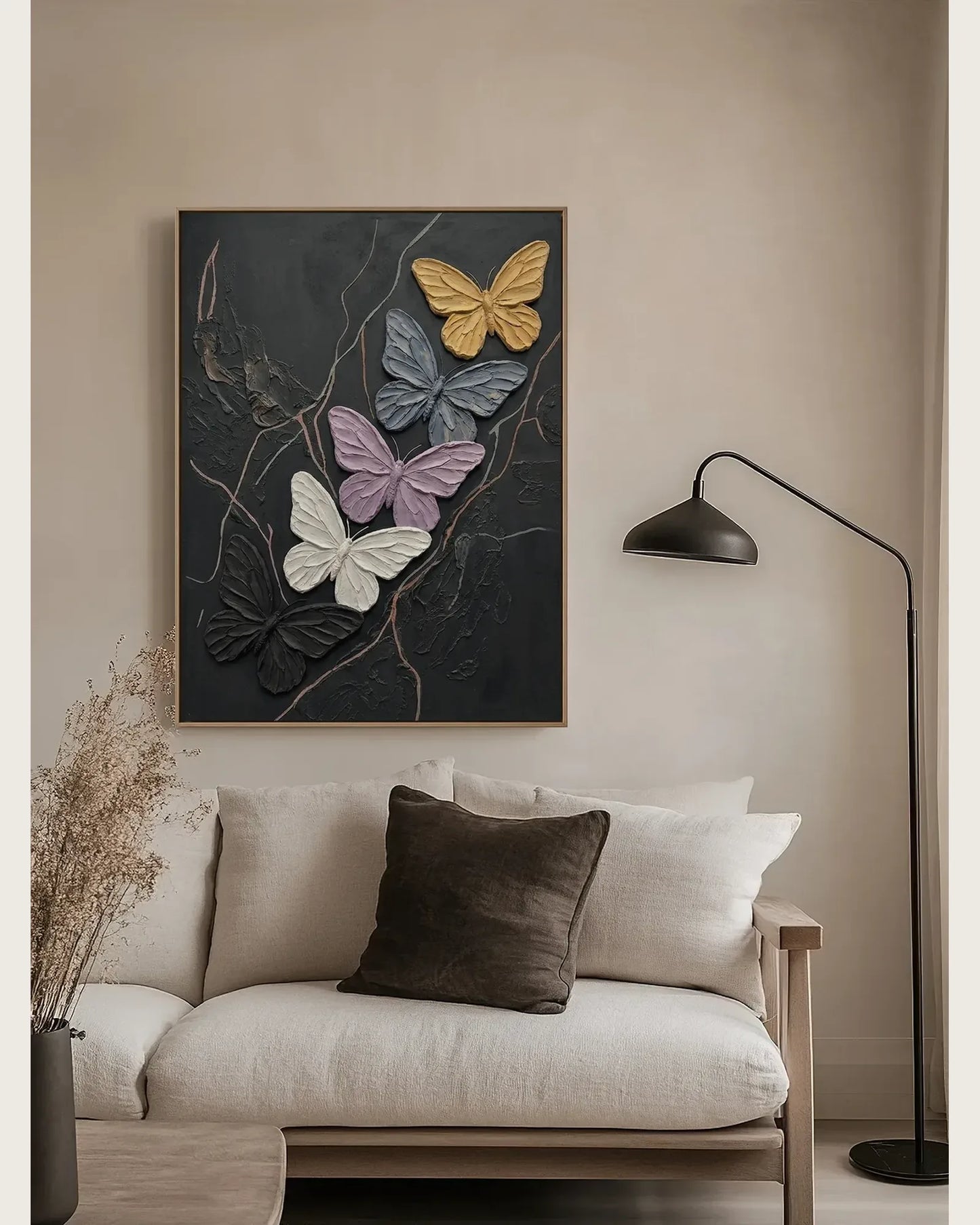 Colorful Butterfly Canvas Painting No.084