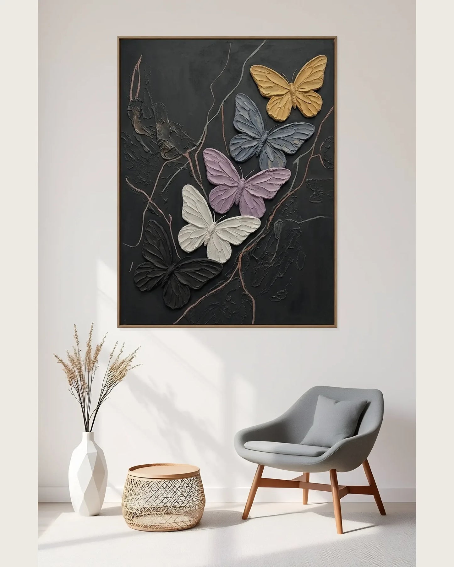 Colorful Butterfly Canvas Painting No.084