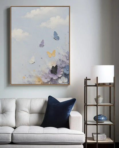 Colorful Butterfly Texture Canvas Art No.087