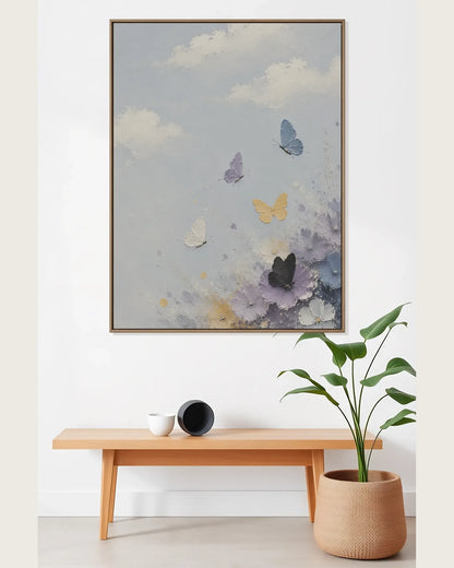 Colorful Butterfly Texture Canvas Art No.087