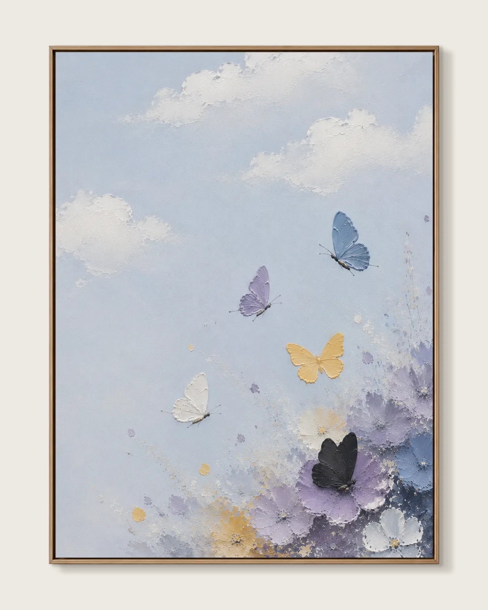 Colorful Butterfly Texture Canvas Art No.087