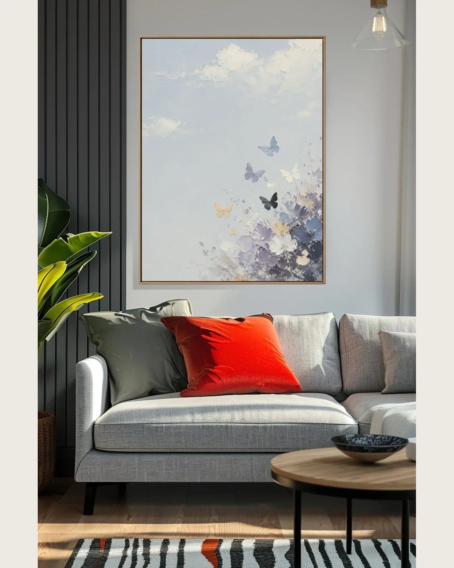 Colorful Butterfly Texture Wall Art No.086