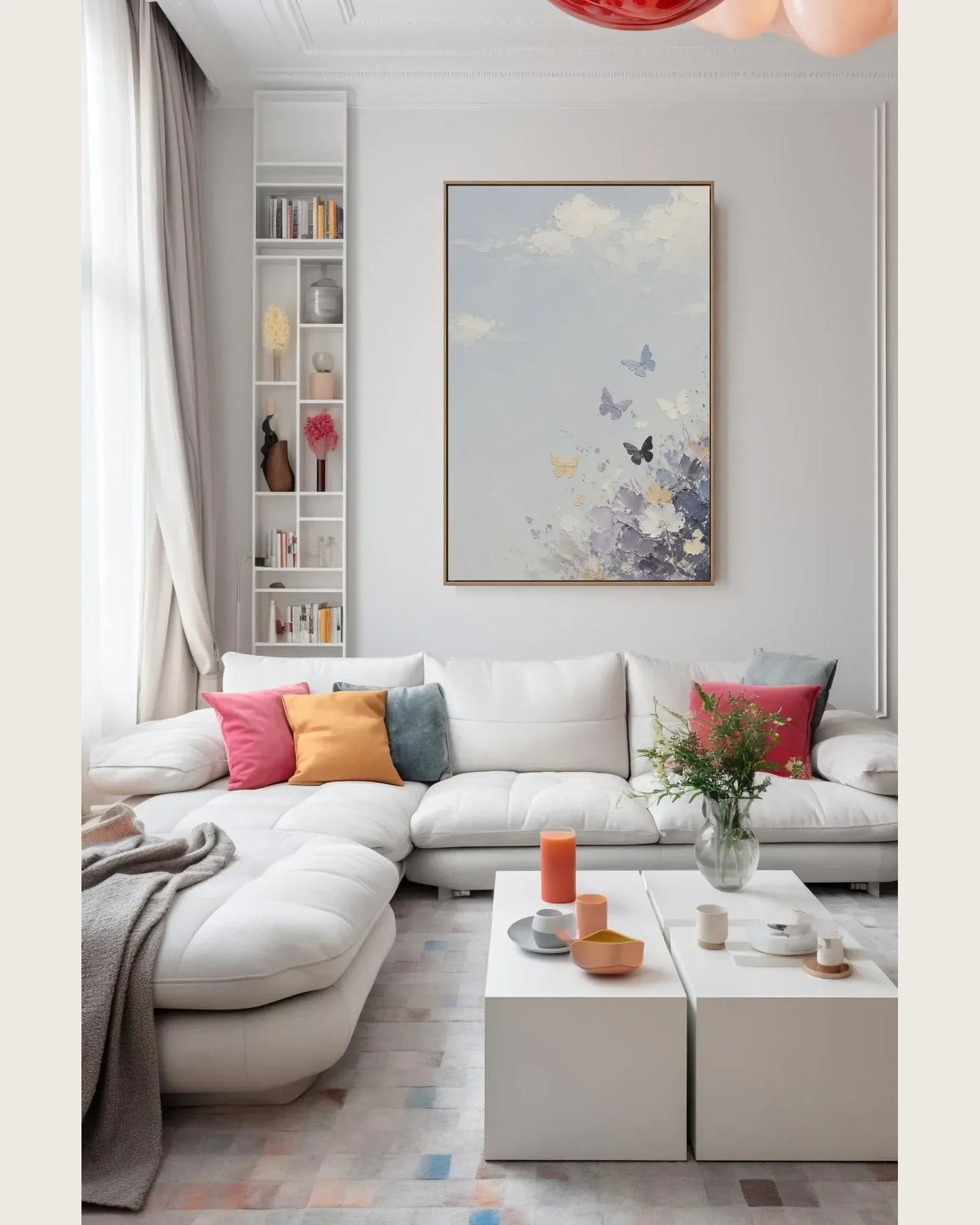 Colorful Butterfly Texture Wall Art No.086