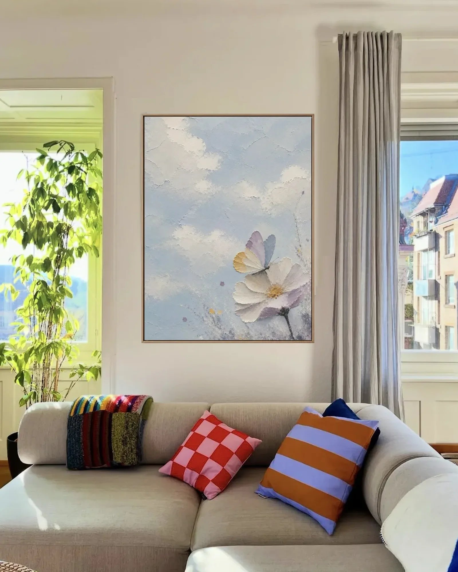 Colorful Butterfly Texture Wall Decor No.089