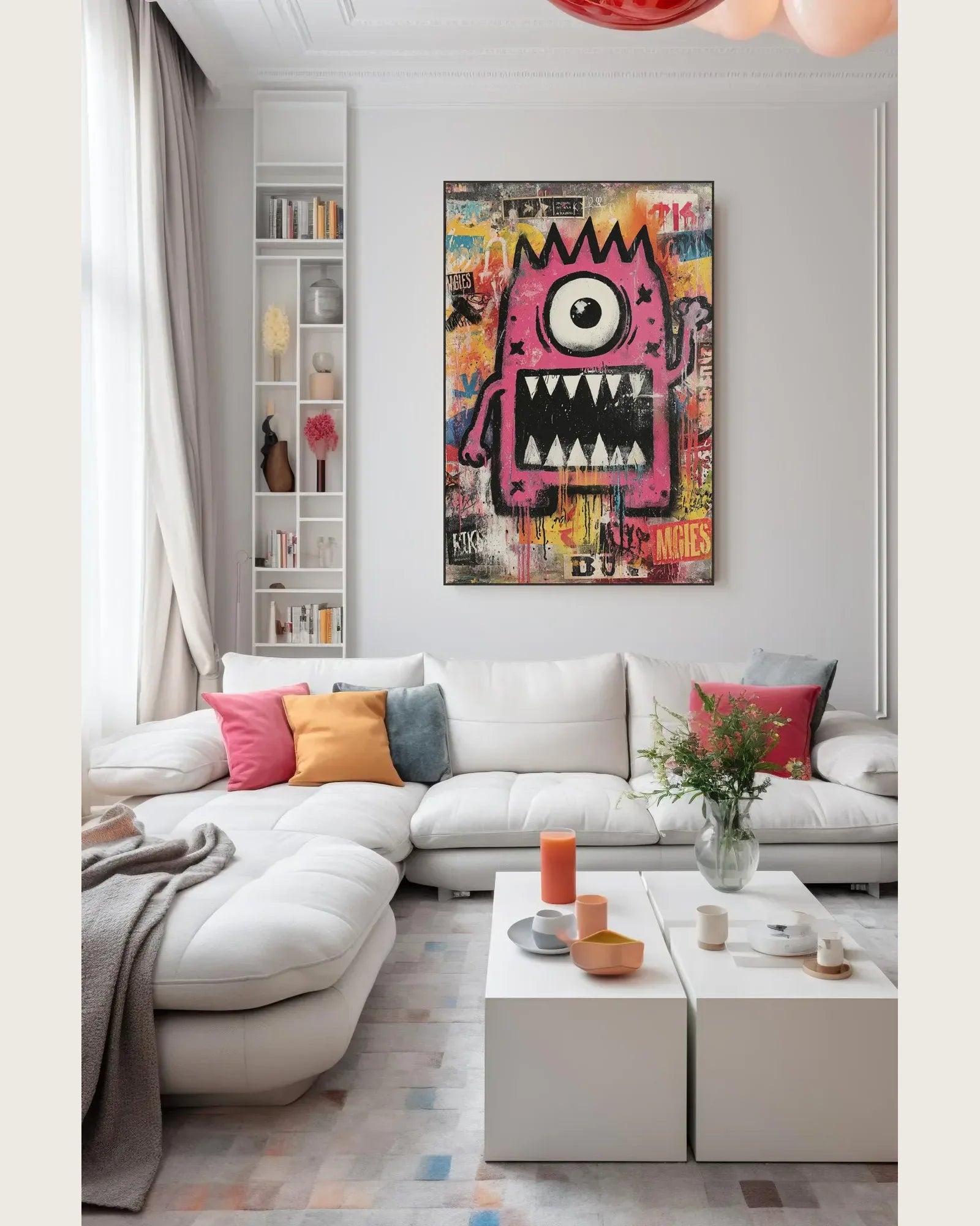 Colorful Cartoon Graffiti Canvas Art No.035