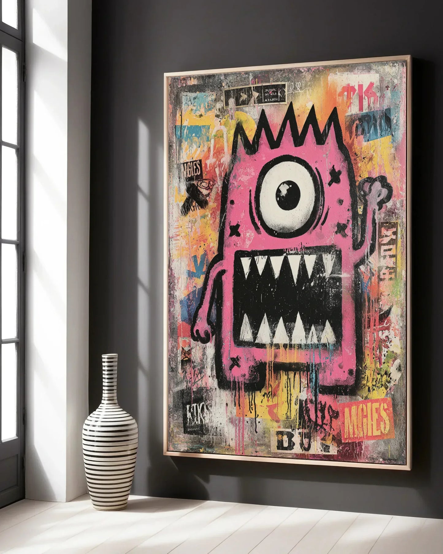 Colorful Cartoon Graffiti Canvas Art No.035