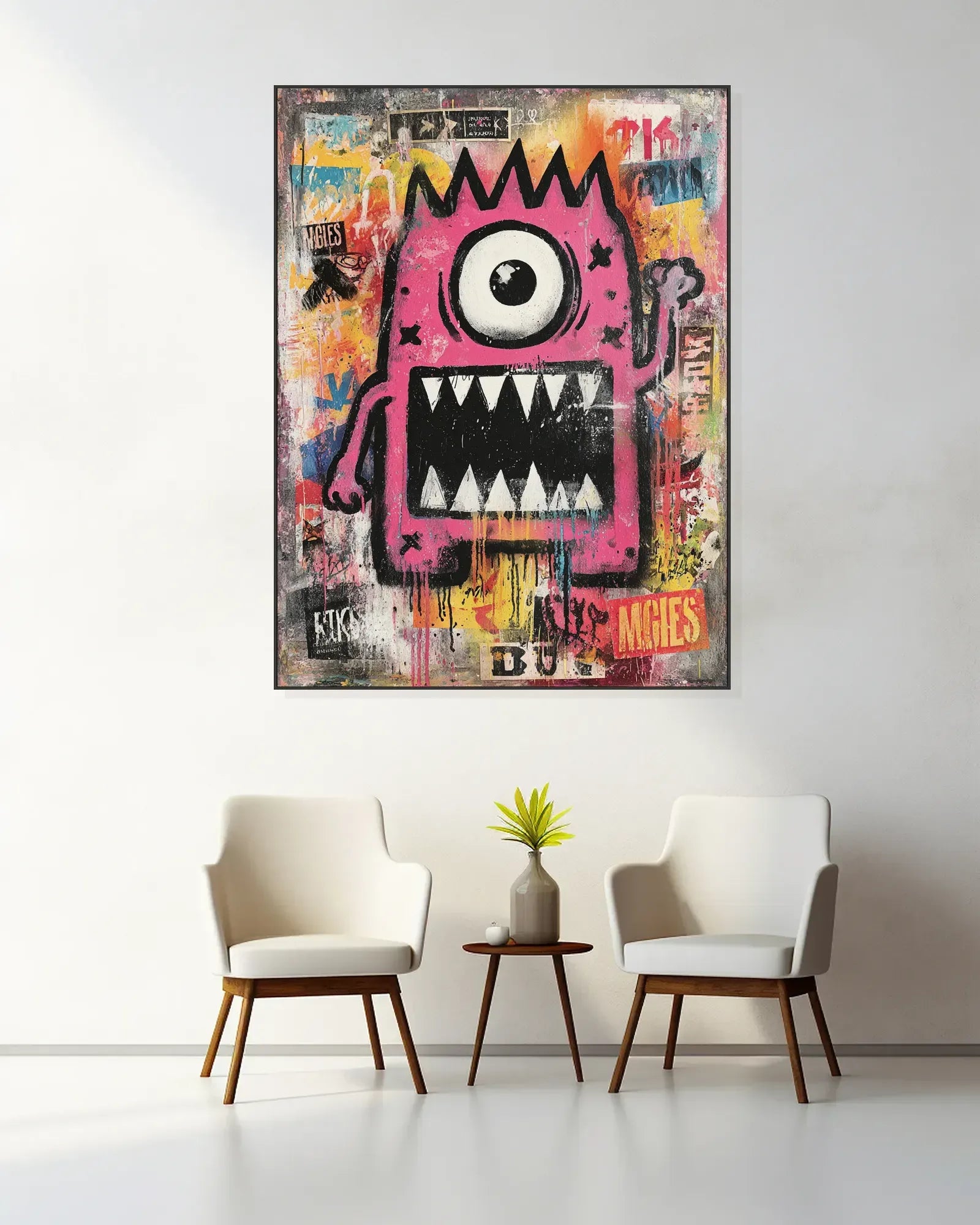 Colorful Cartoon Graffiti Canvas Art No.035