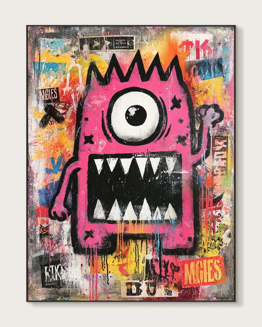 Colorful Cartoon Graffiti Canvas Art No.035