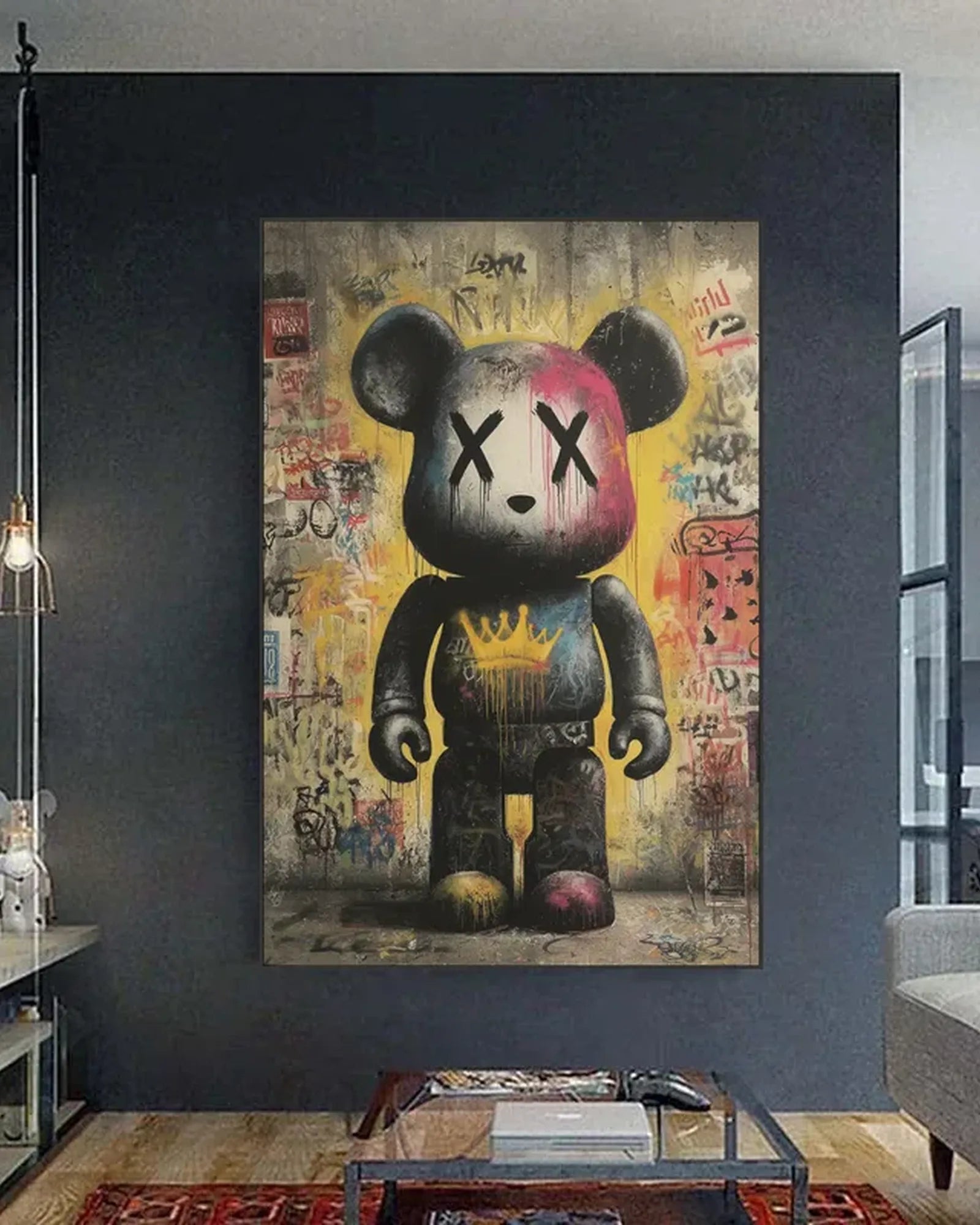 Colorful Cartoon Graffiti Canvas Painting No.034