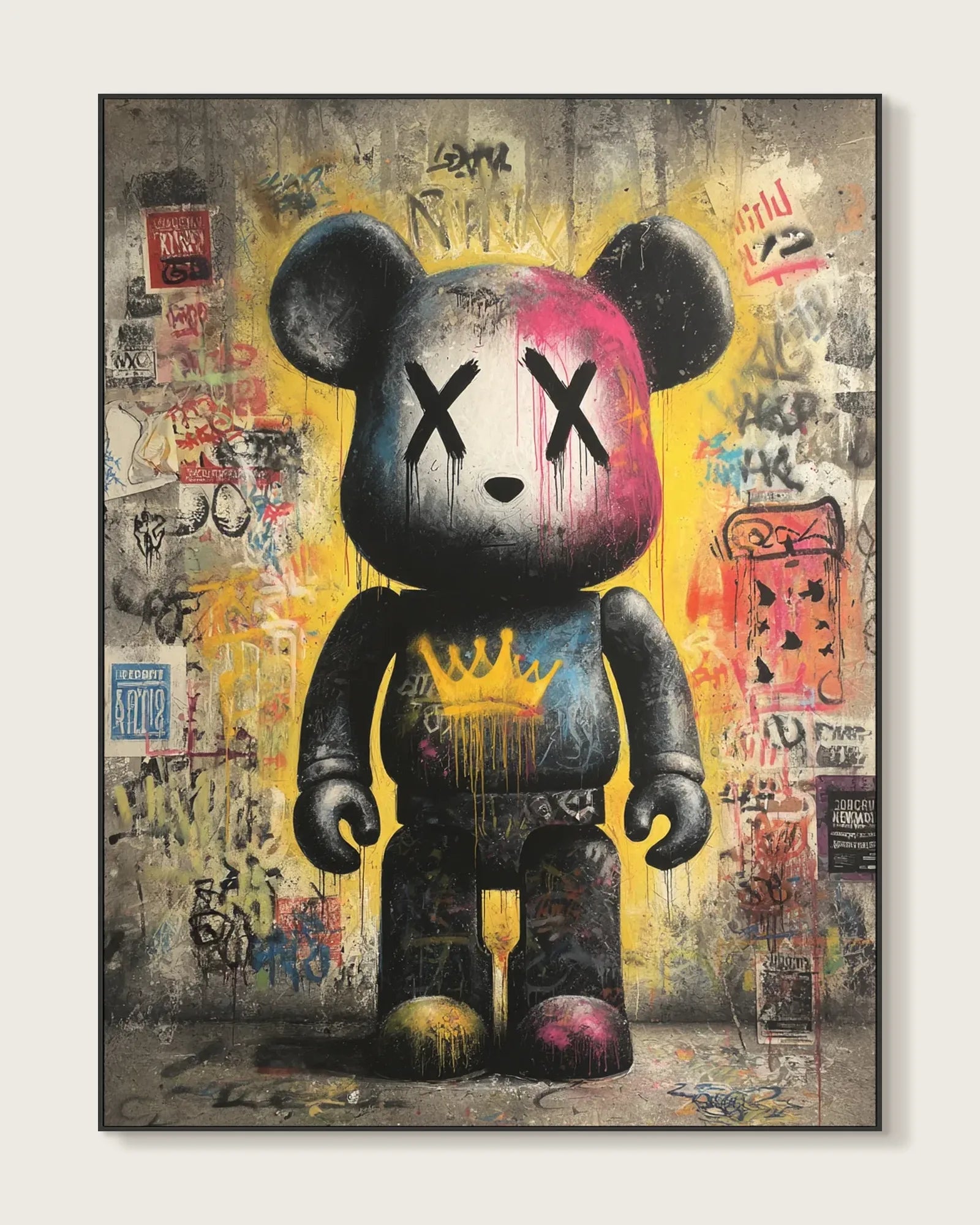 Colorful Cartoon Graffiti Canvas Painting No.034
