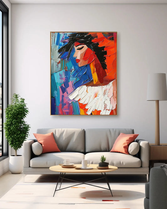Colorful Contemporary Art for Bedroom No.081