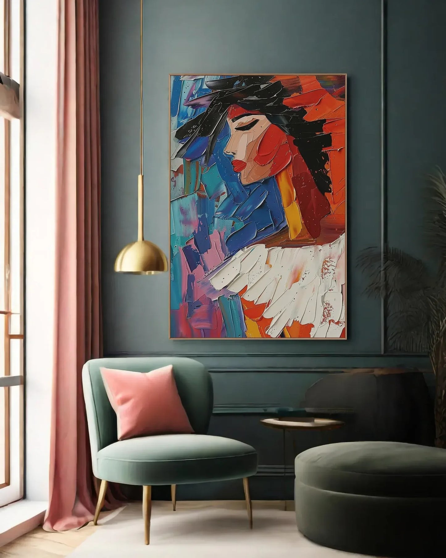 Colorful Contemporary Art for Bedroom No.081