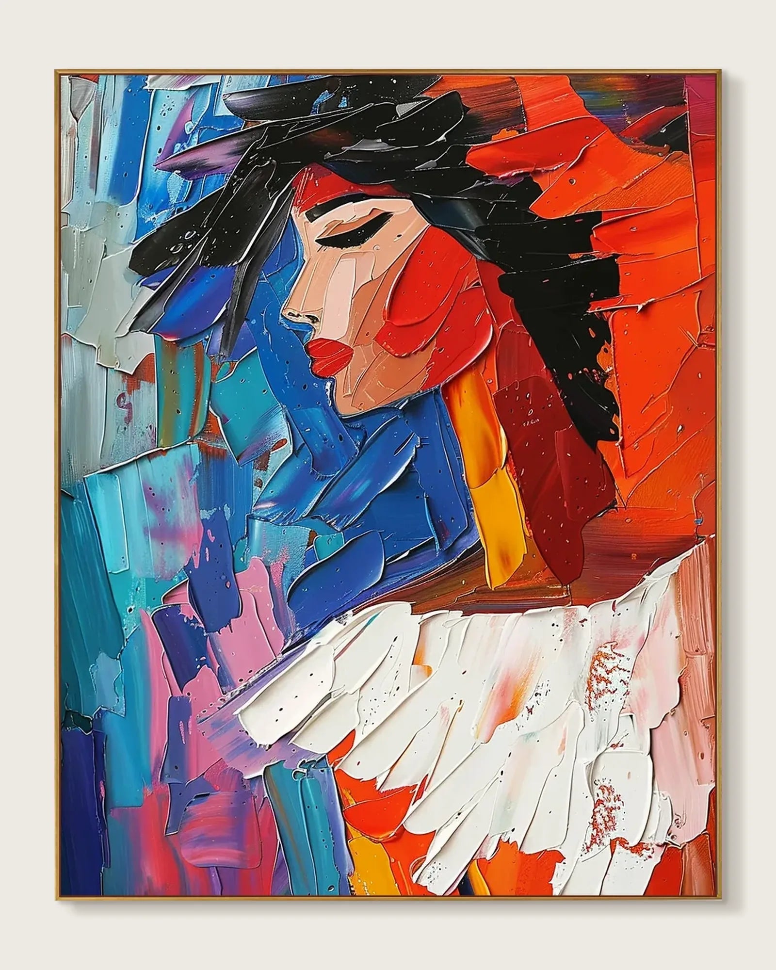 Colorful Contemporary Art for Bedroom No.081