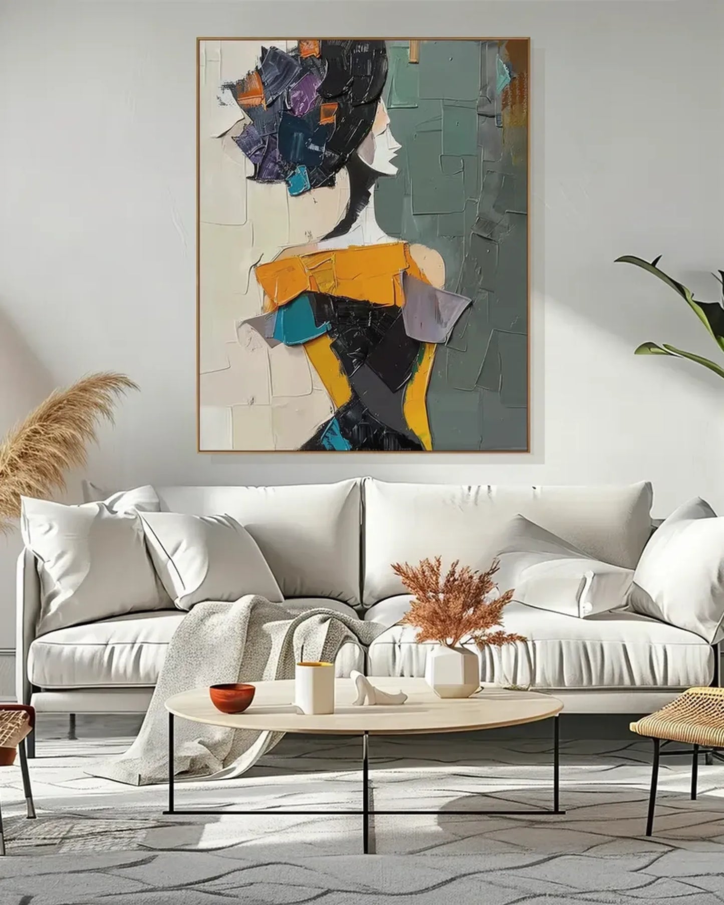 Colorful Large Art Wall Painting for Entryway No.070