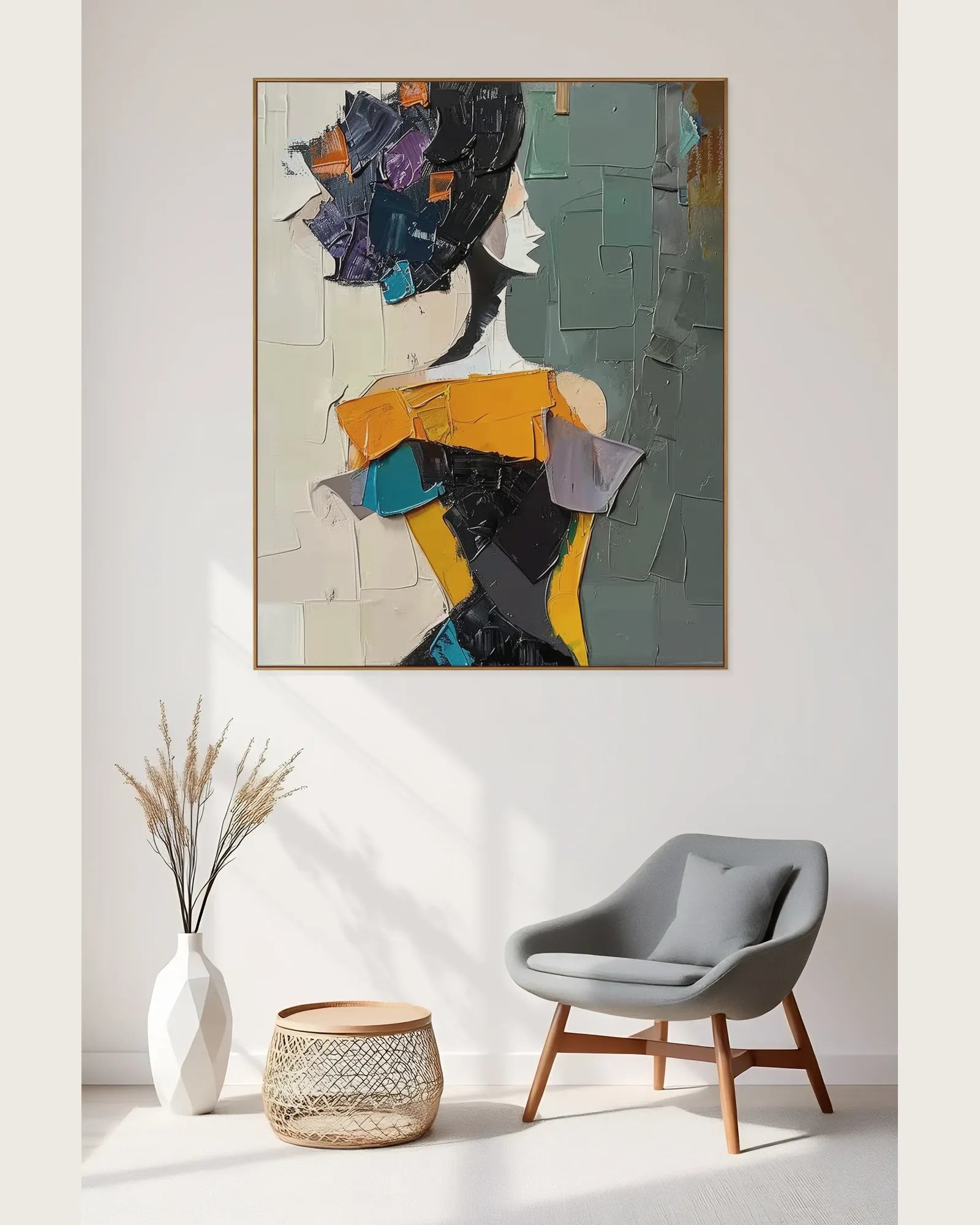Colorful Large Art Wall Painting for Entryway No.070