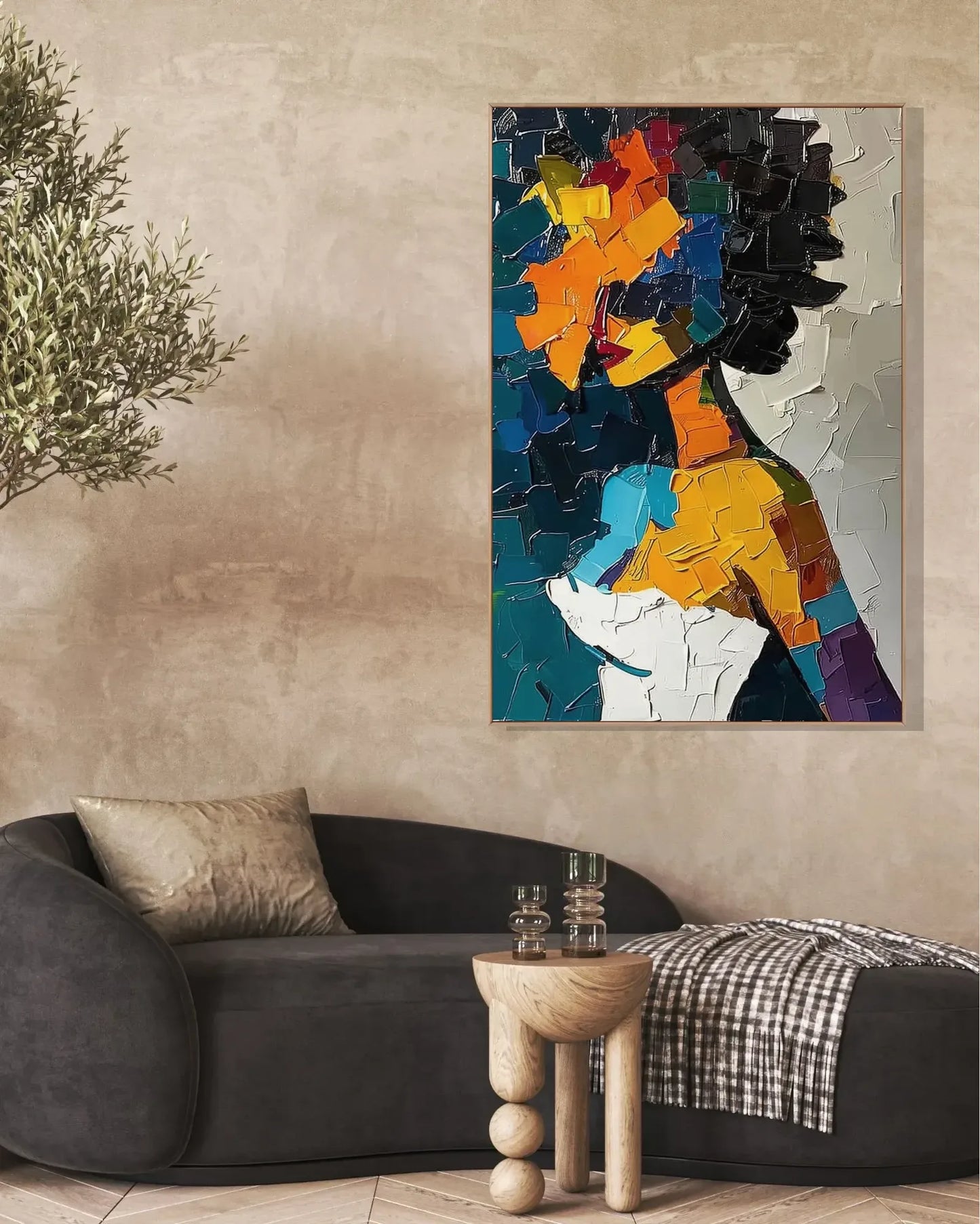 Colorful Large Canvas Artwork for Bedroom No.066