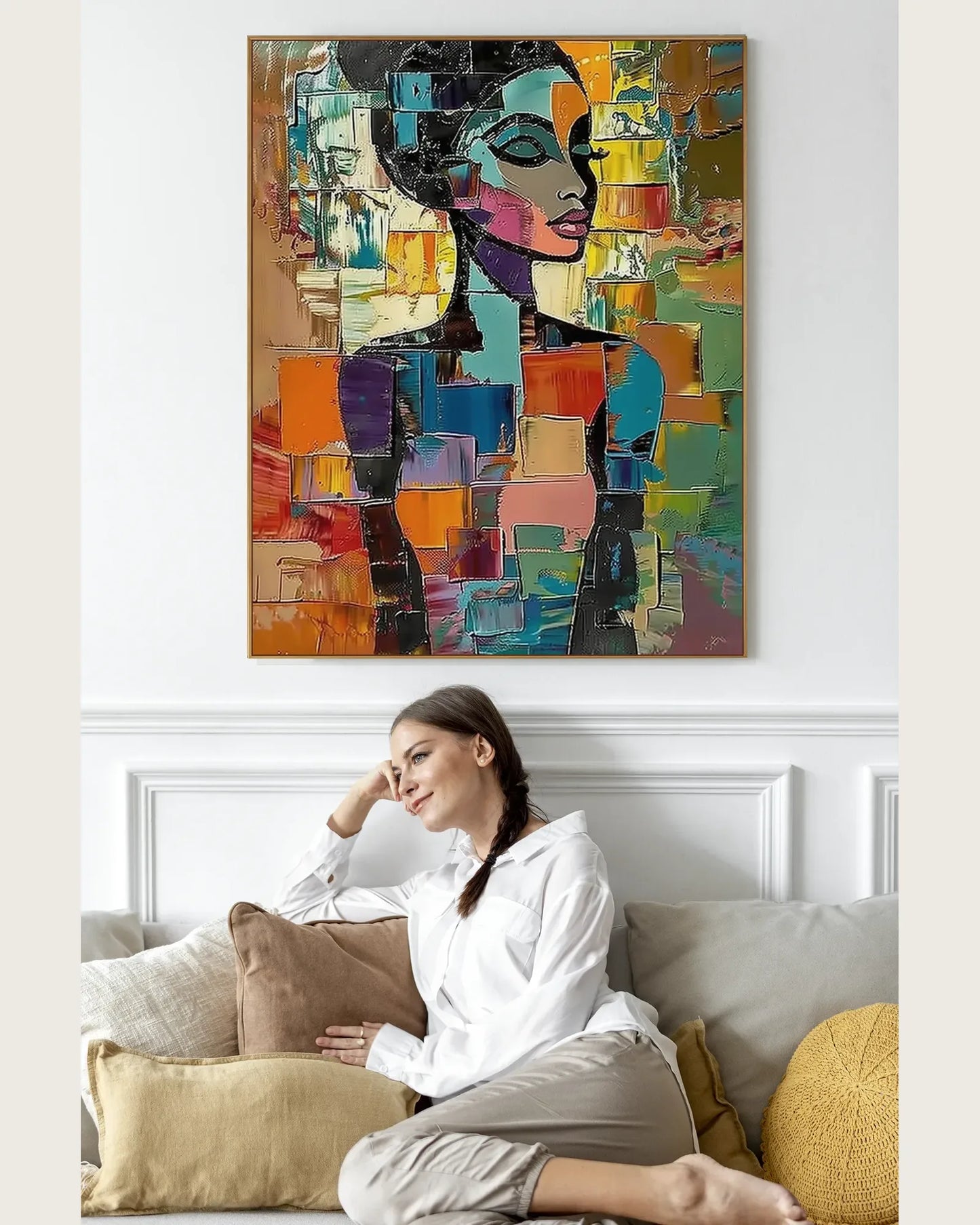 Colorful Large Contemporary Art for Dining Room No.067