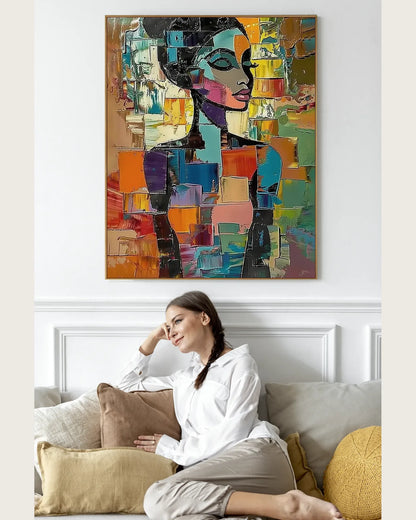 Colorful Large Contemporary Art for Dining Room No.067