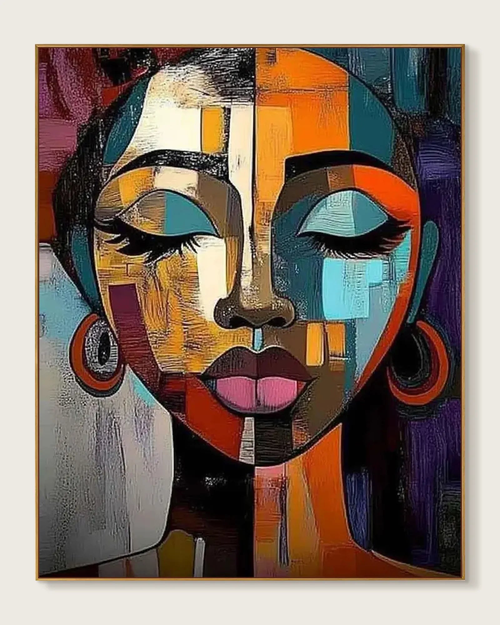 Colorful Large Painting On Canvas for Luxury Interiors No.060