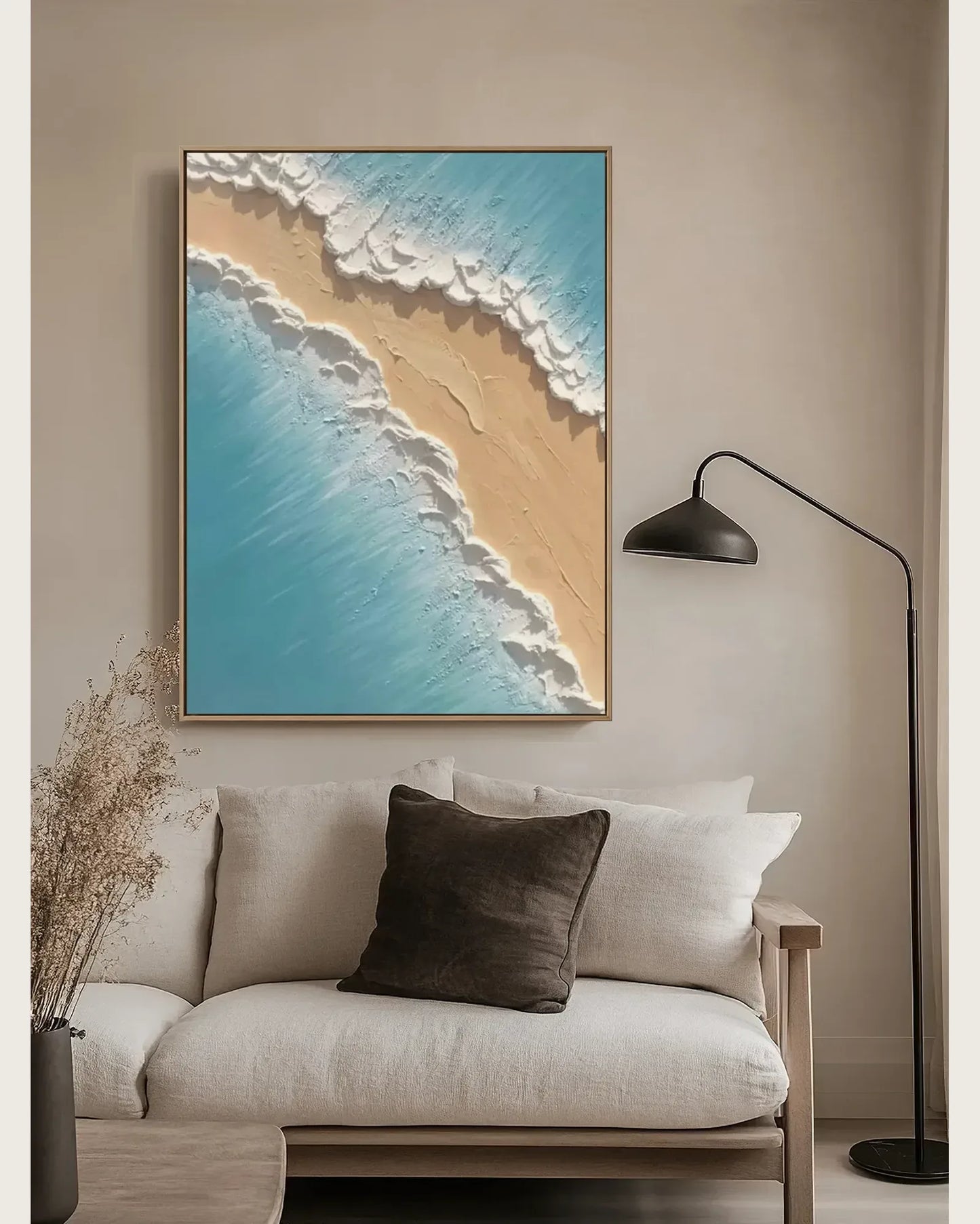 Earth Inspired Wabi Sabi Canvas Painting No.055
