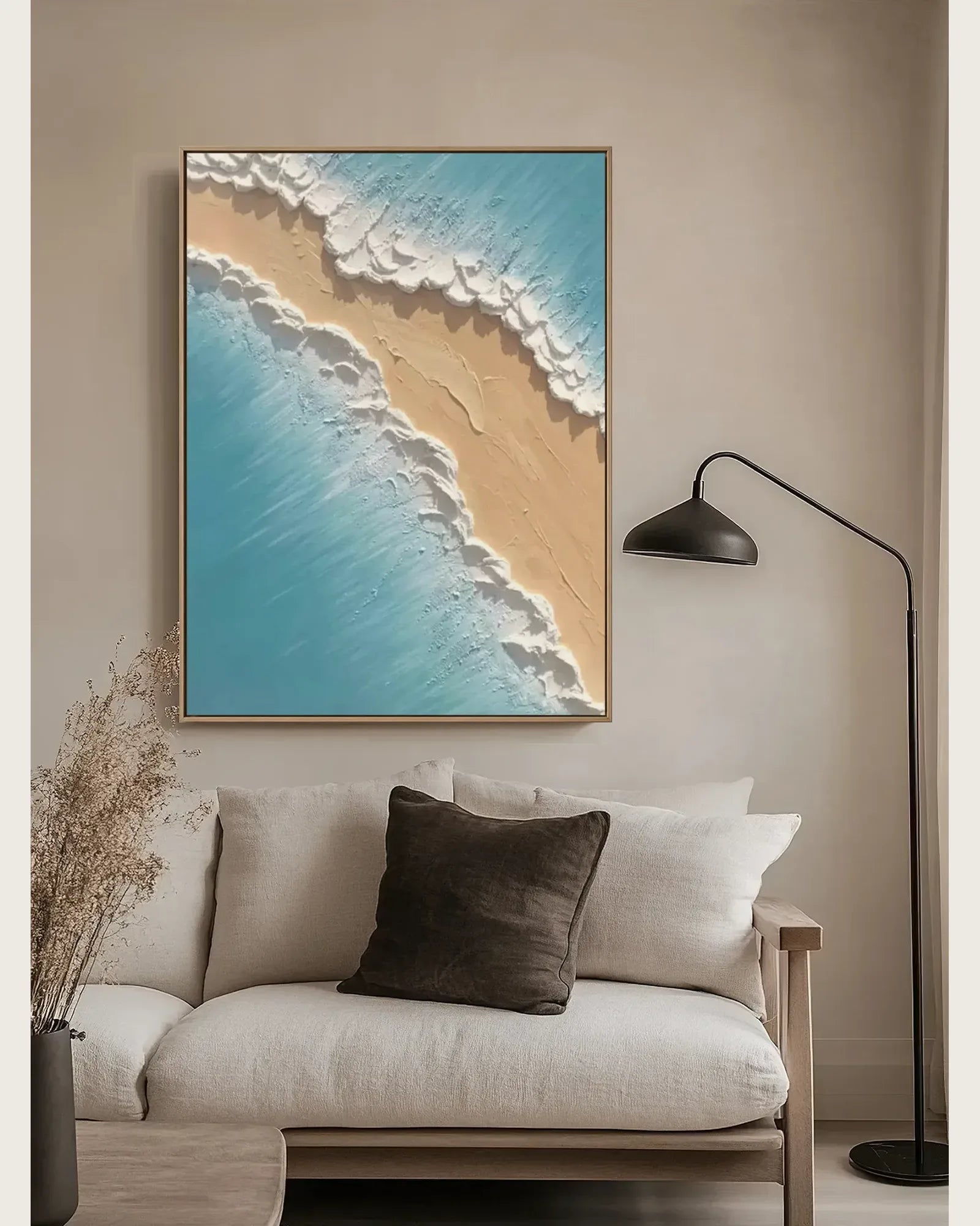 Earth Inspired Wabi Sabi Canvas Painting No.055