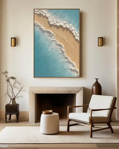 Earth Inspired Wabi Sabi Canvas Painting No.055
