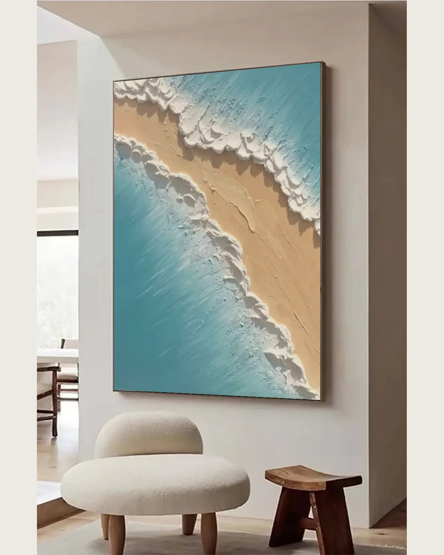 Earth Inspired Wabi Sabi Canvas Painting No.055