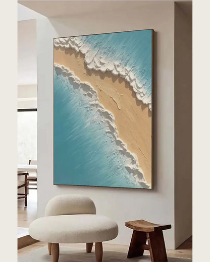 Earth Inspired Wabi Sabi Canvas Painting No.055