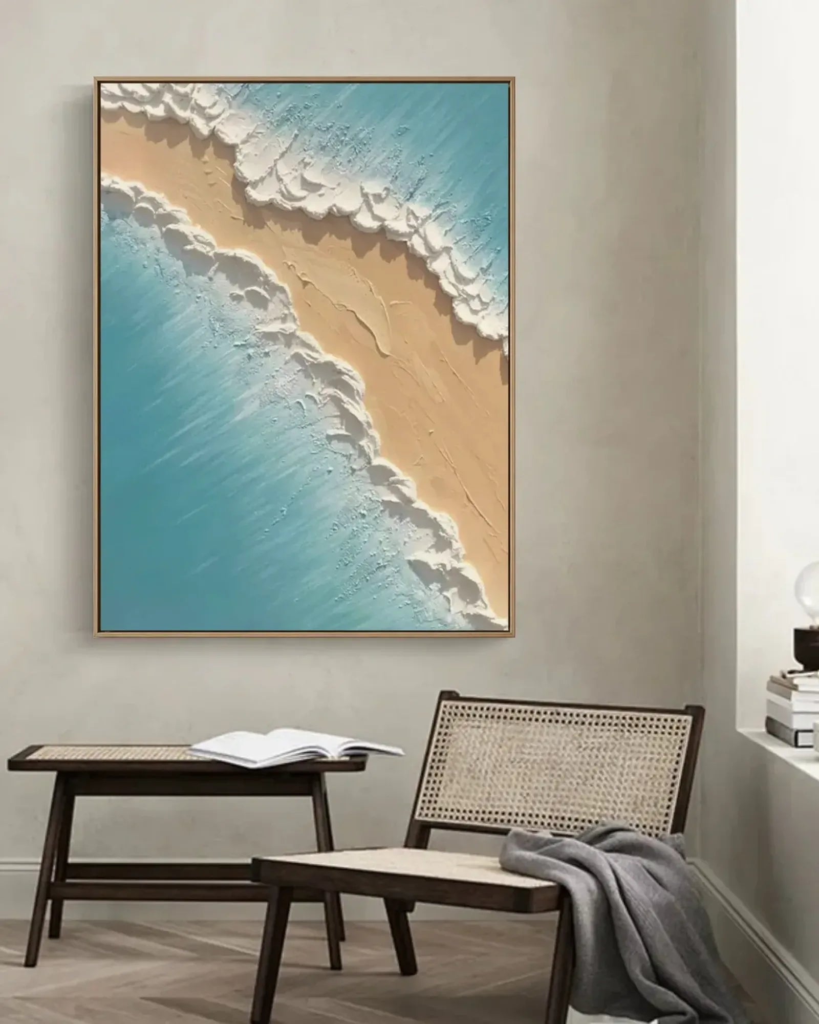 Earth Inspired Wabi Sabi Canvas Painting No.055