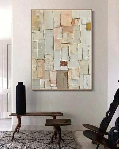 Earth Tone Minimalist Canvas Painting No.005