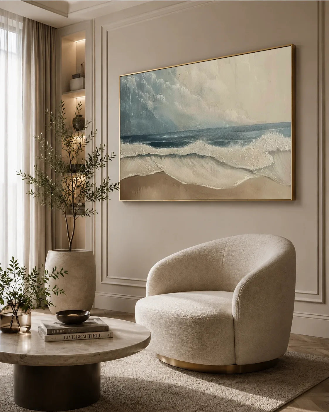 Extra Large Wabi Sabi Canvas Painting No.207