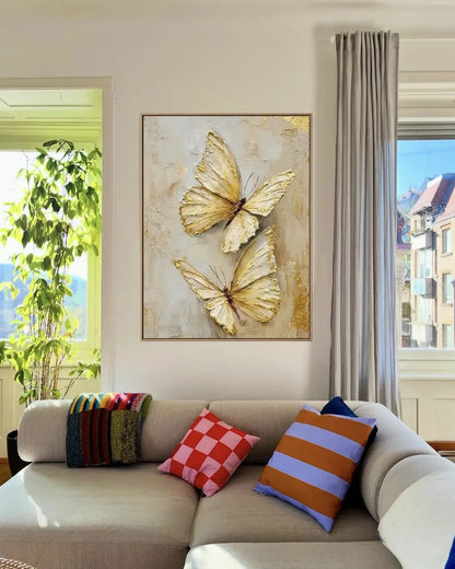 Gold Butterfly Canvas Art No.121
